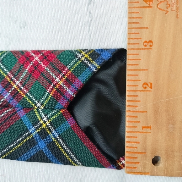 INGLES BUCHAN Tie Necktie Pure Wool Woven In Scotland Tartan Plaid Checks - Picture 7 of 8